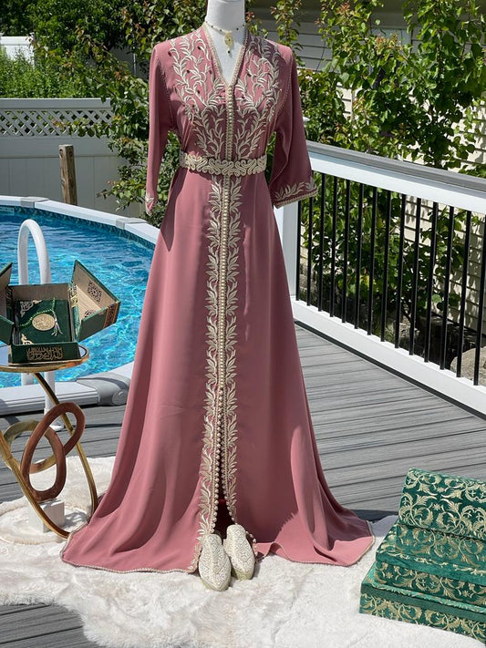 Caftan pink and gold